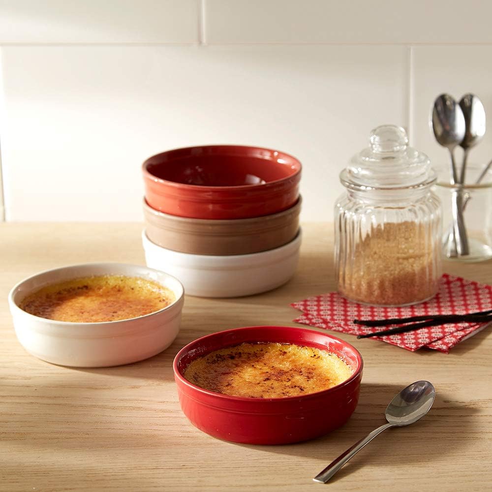 Emile Henry 5" x 1.5" Creme Brulee Dishes (Set of 2) | Burgundy